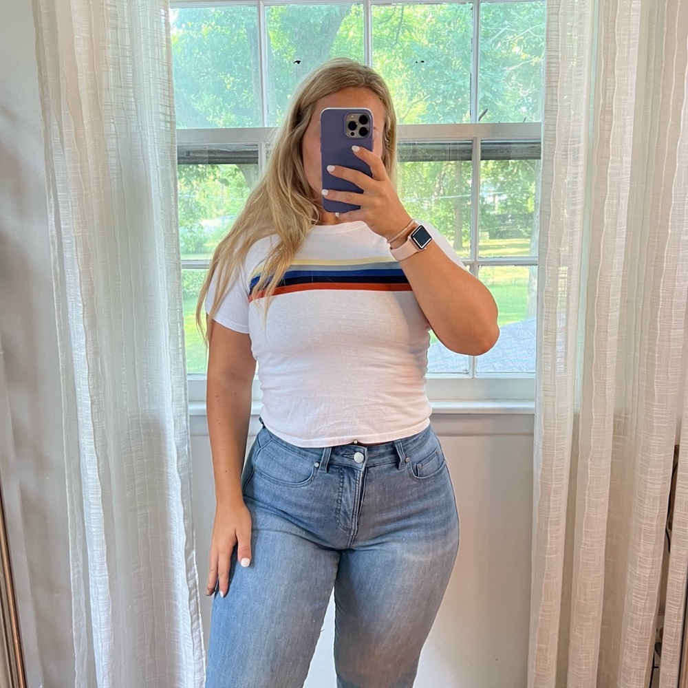 Brandy Melville Striped Tee Small